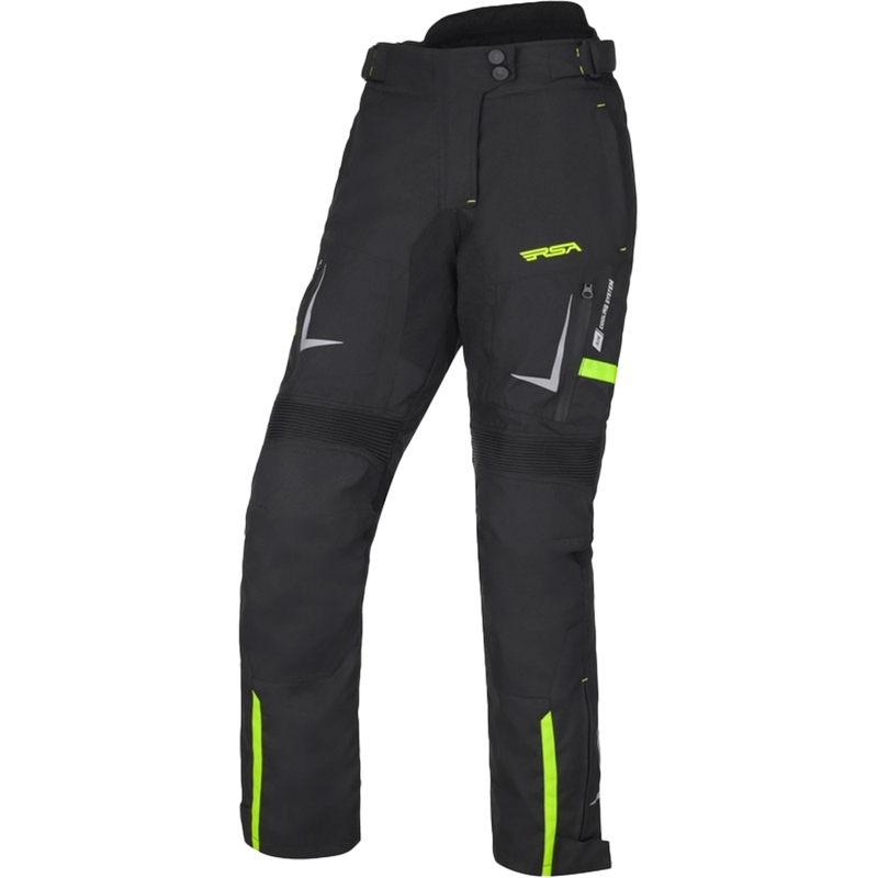 Дамски панталон за мотоциклет RSA EXO 2 black-fluo yellow