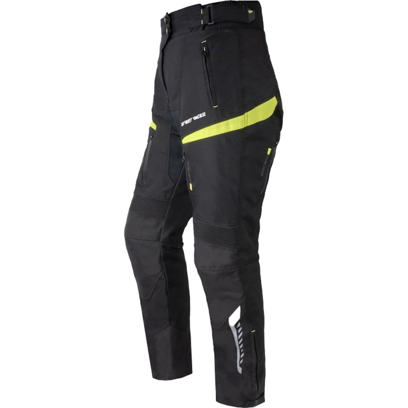 Дамски панталони за мотоциклети Street Racer Vix Black-Fluo Yellow