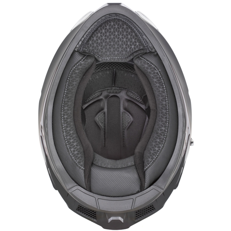 Мотоциклетна каска за цялото лице ZED K40, матово черно-тъмносиво