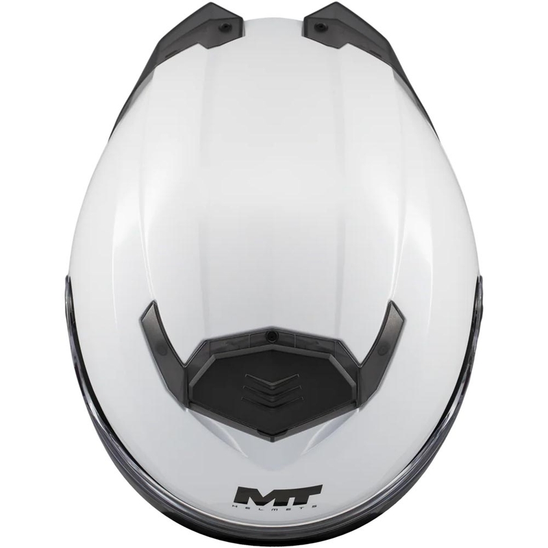 Мото каска MT Atom 2 SV Pure A0 с отваряща се дръжка, бяла