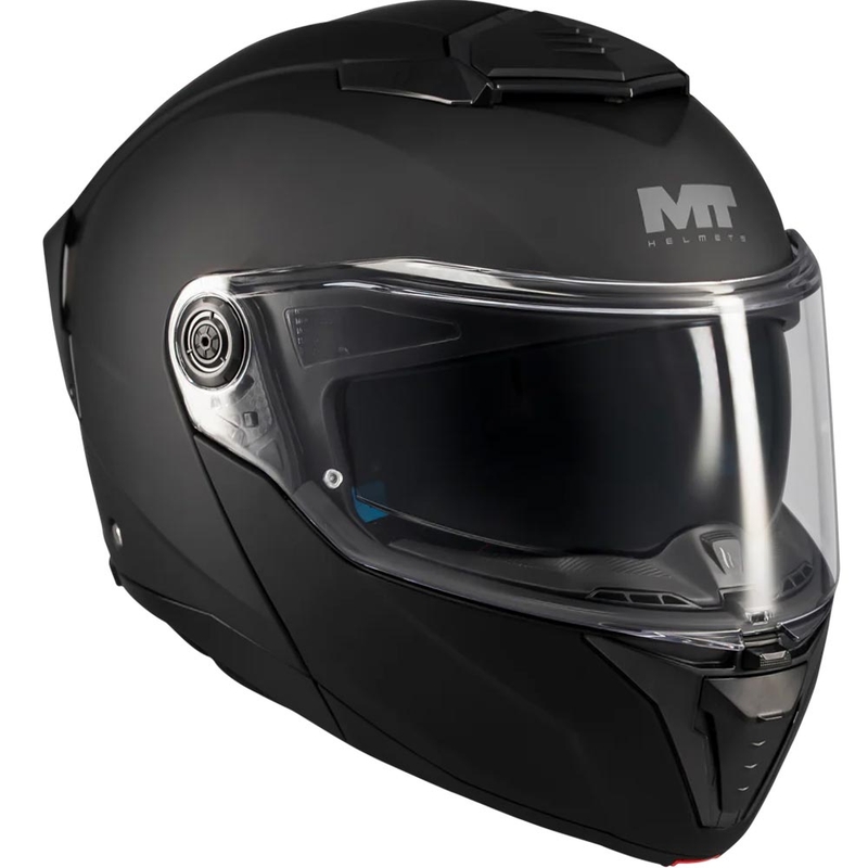 Мото каска MT Atom 2 SV Pure A1 с отваряща се дръжка, матово черна