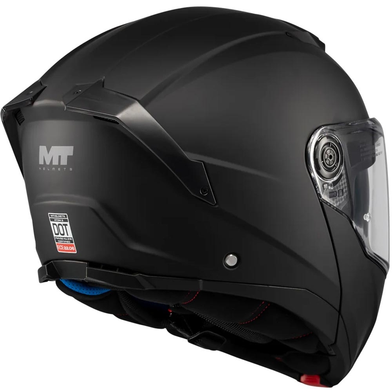 Мото каска MT Atom 2 SV Pure A1 с отваряща се дръжка, матово черна