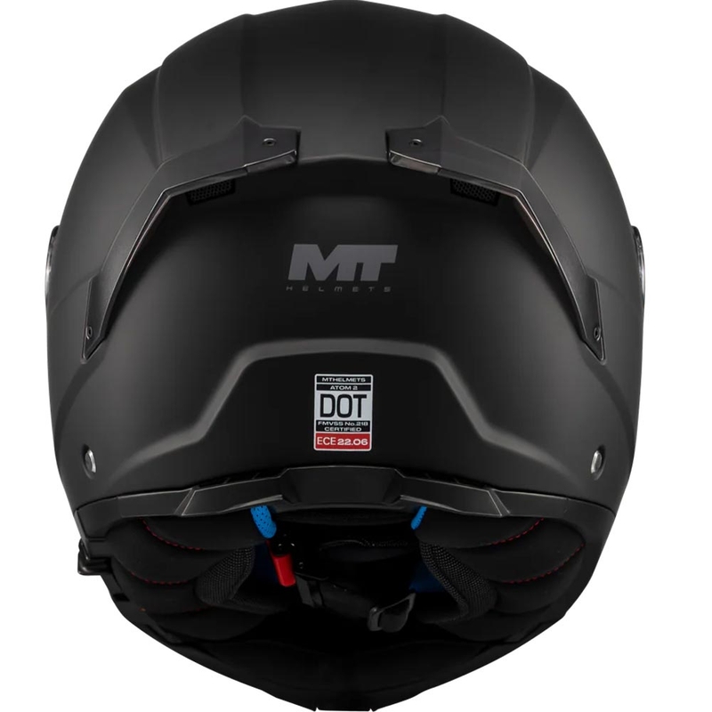 Мото каска MT Atom 2 SV Pure A1 с отваряща се дръжка, матово черна