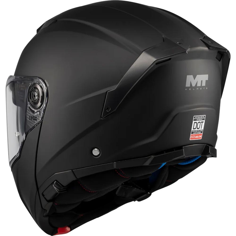 Мото каска MT Atom 2 SV Pure A1 с отваряща се дръжка, матово черна
