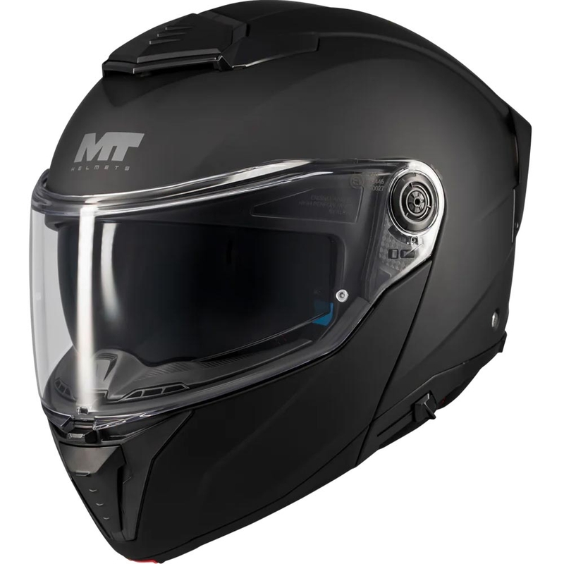 Мото каска MT Atom 2 SV Pure A1 с отваряща се дръжка, матово черна
