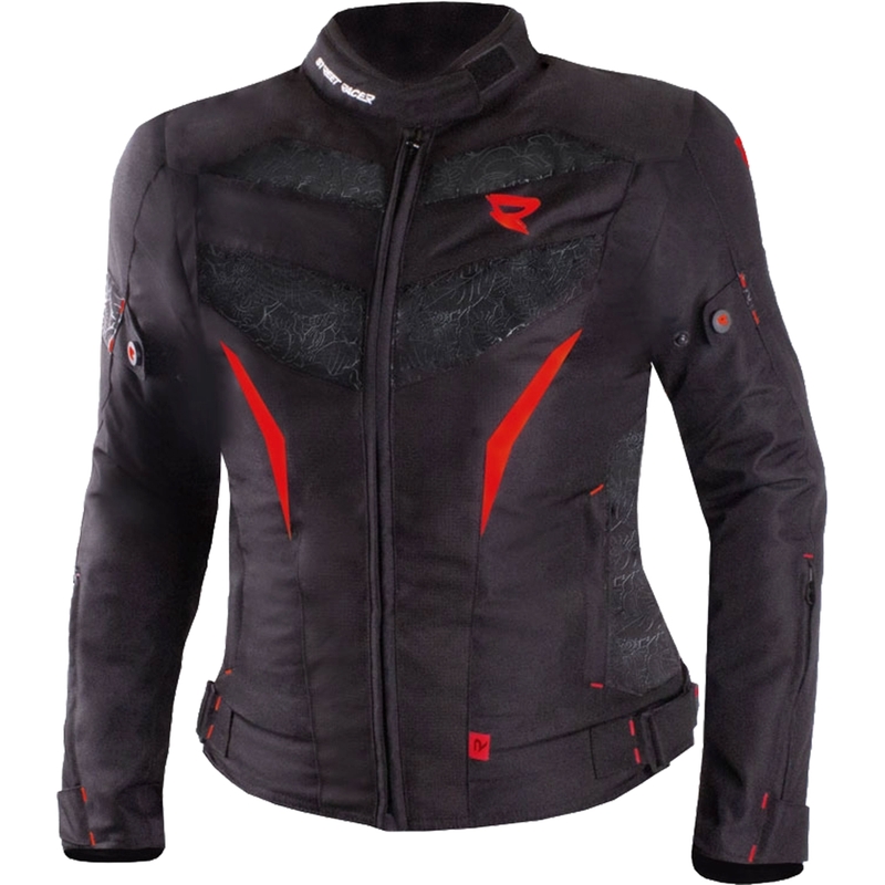 Мотоциклетно яке за жени Street Racer Rose Black and Red