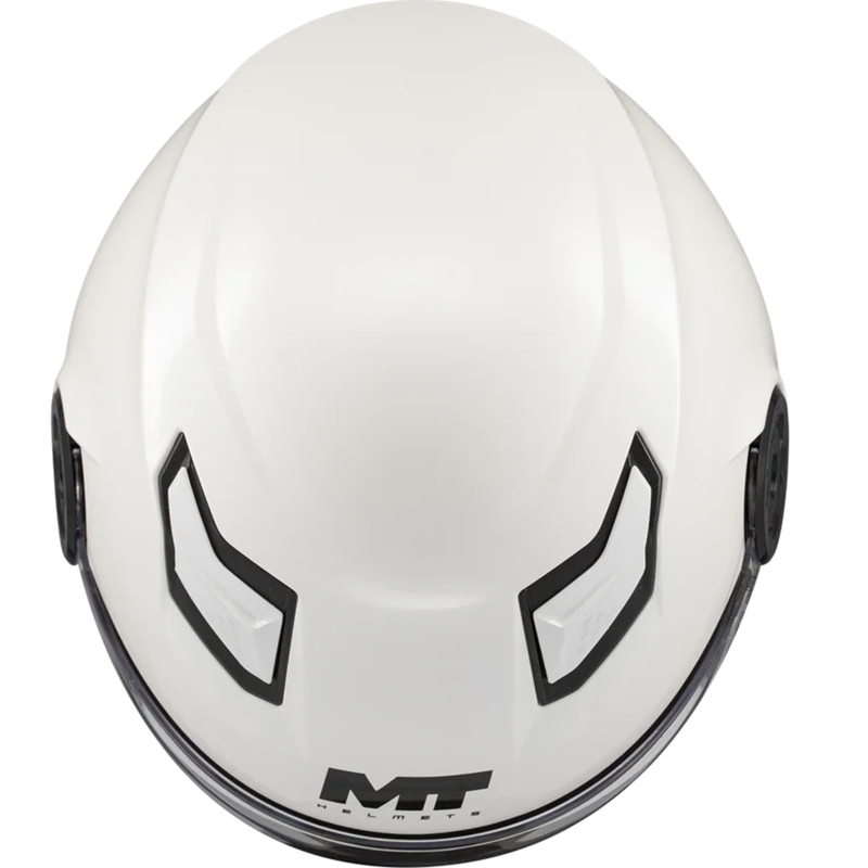 Детска отворена мотоциклетна каска MT Lite Pure A0, бяла
