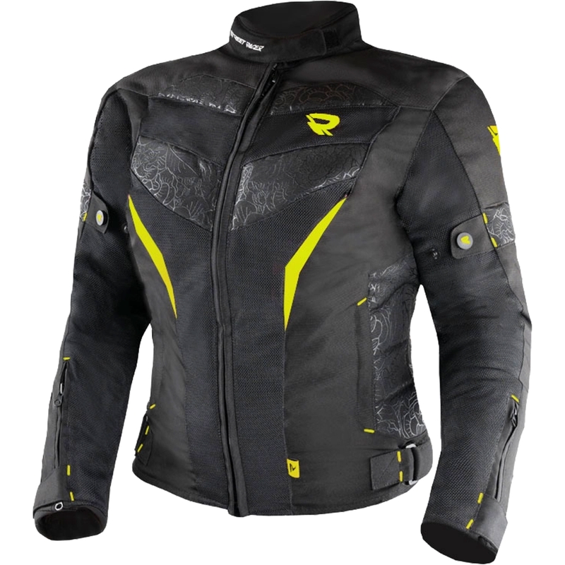 Дамско яке за мотоциклет Street Racer Rose Air black-fluo yellow