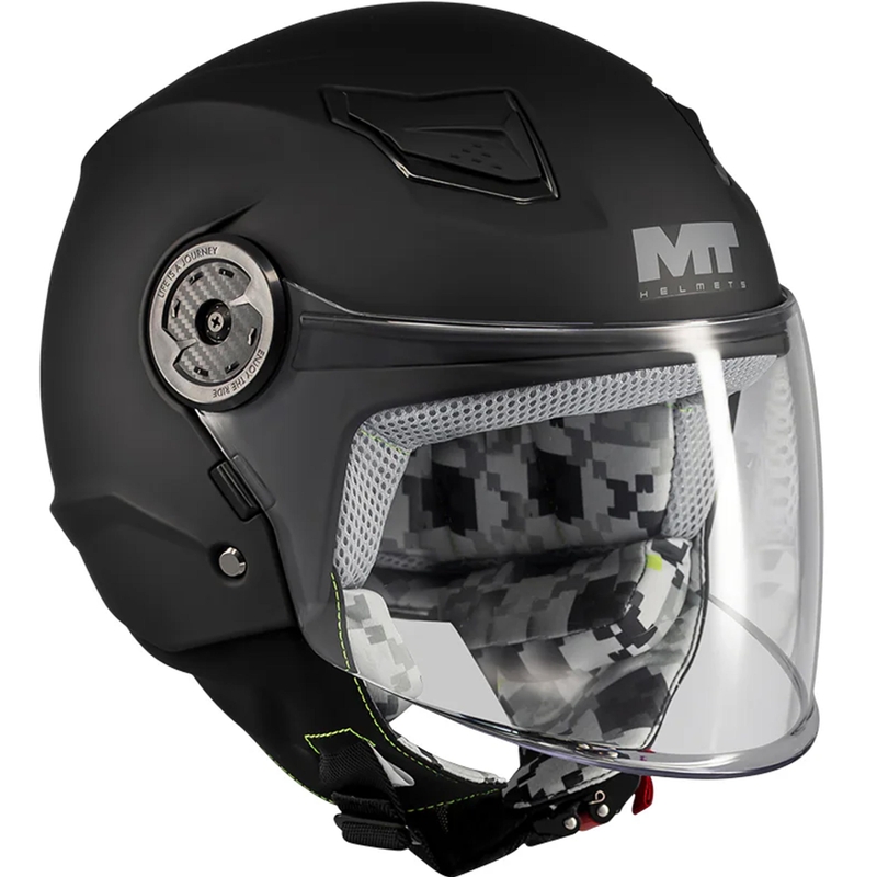 Детска отворена мотоциклетна каска MT Lite Pure A1, матово черна