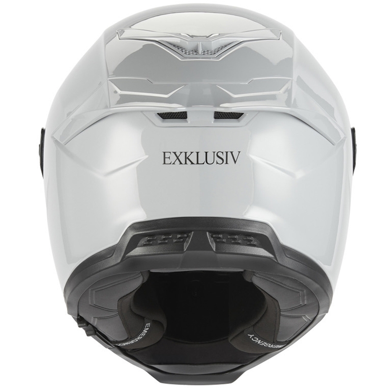 NOX Exclusive Goliath каска за мотоциклет с пълно лице, сиво-бяла