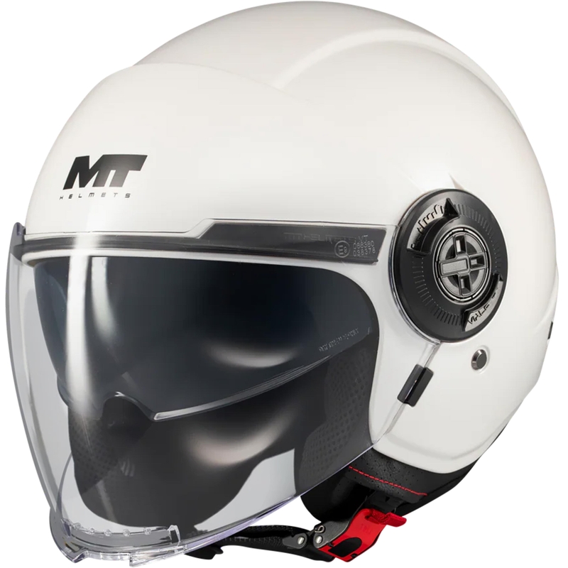 Отворена мотоциклетна каска MT Viale SV S Pure A0 бяла