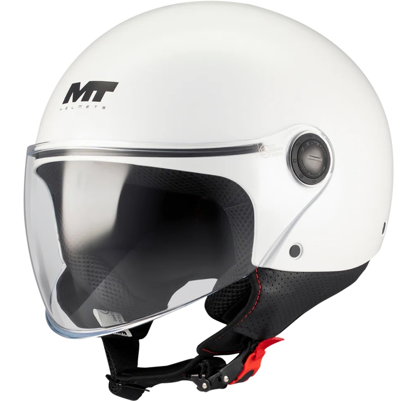 Отворена мотоциклетна каска MT Street S Pure A0 бяла