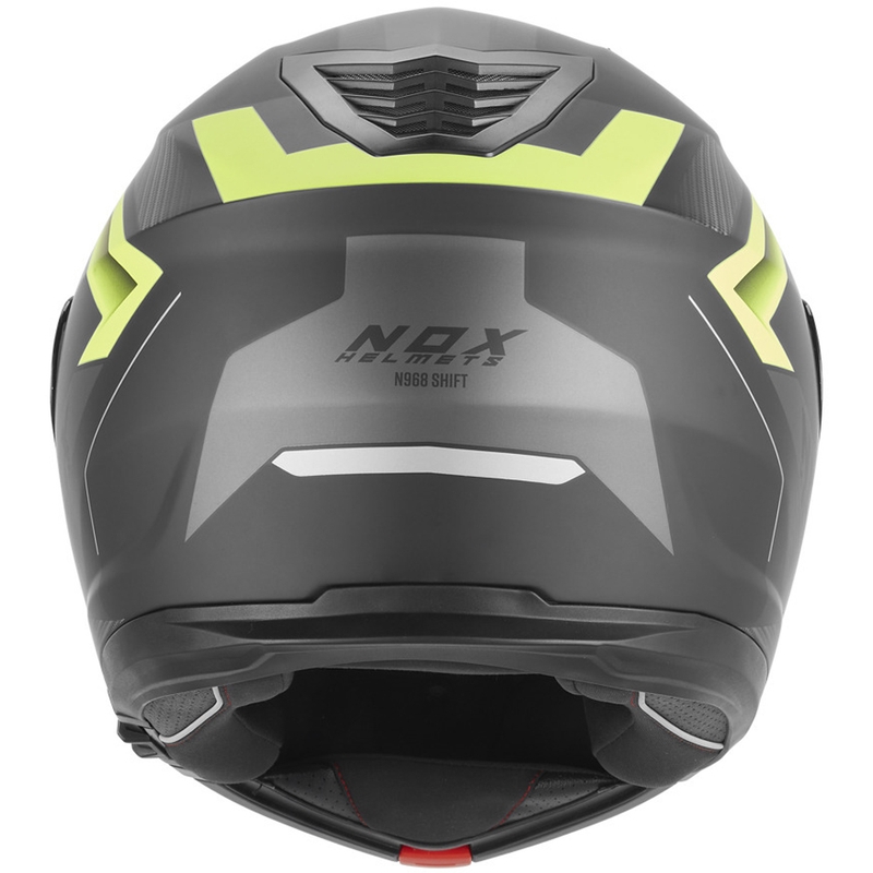 Мото каска с отваряне NOX N968 Shift, матово черно-флуоресцентно жълто