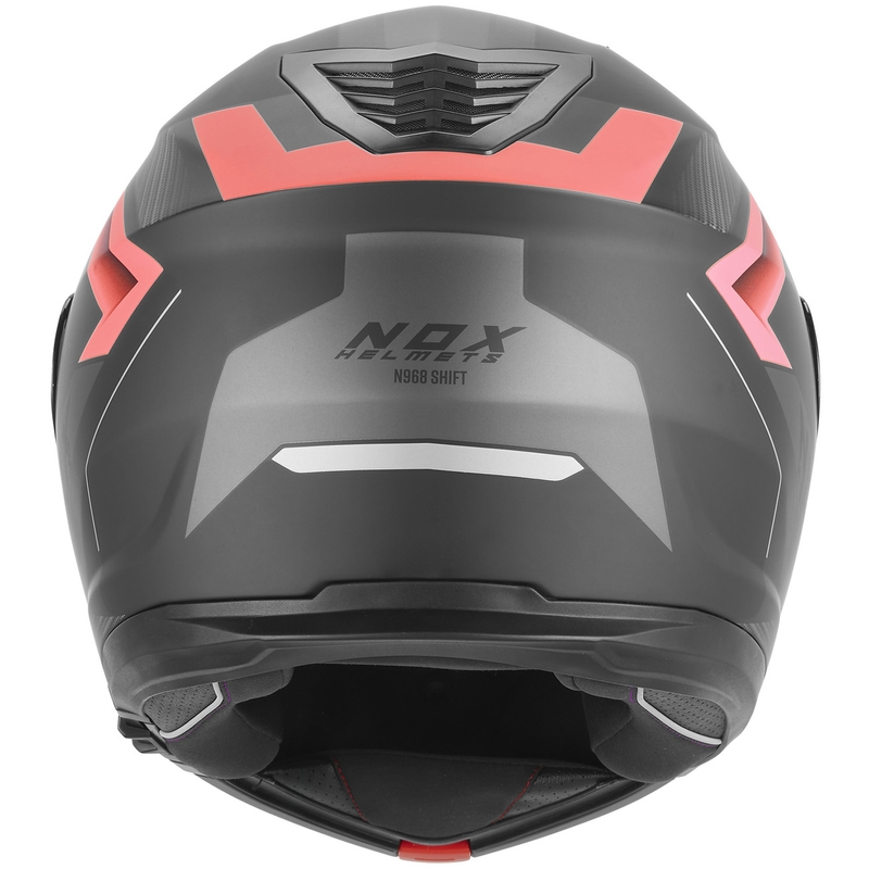 Мото каска NOX N968 Shift, матово черно-червена