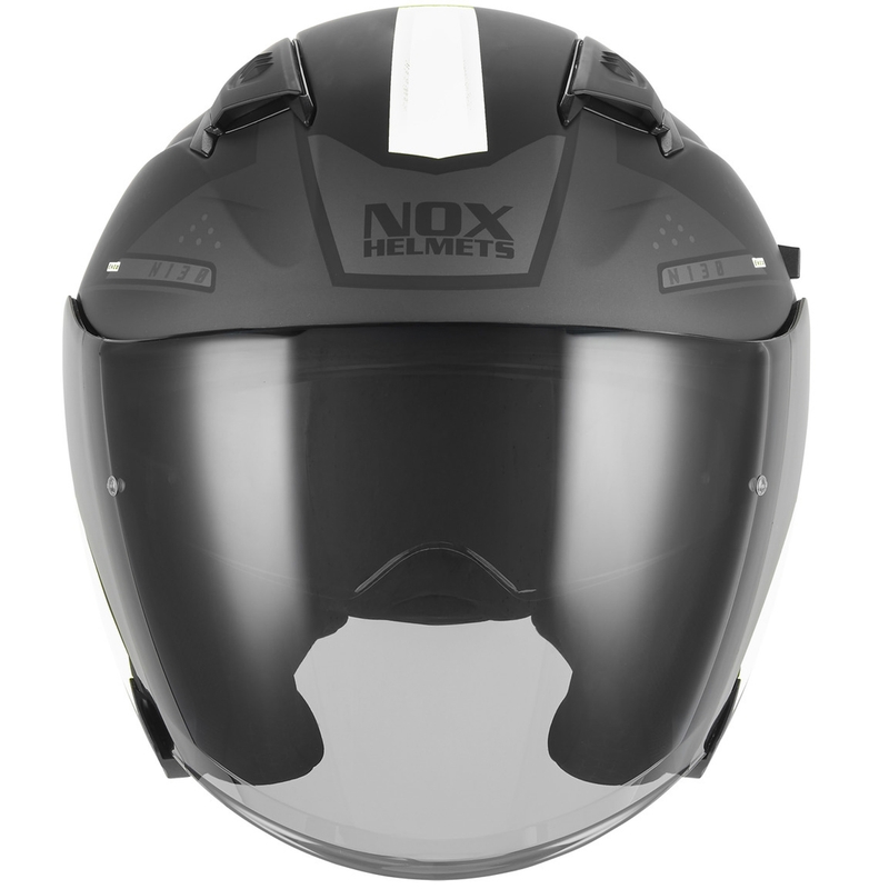 Отворена мотоциклетна каска NOX N130 EKTO матово черно-бяла