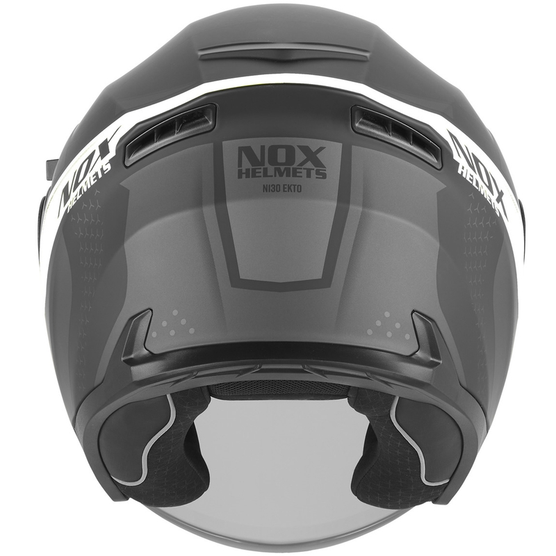 Отворена мотоциклетна каска NOX N130 EKTO матово черно-бяла