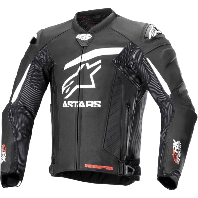 Alpinestars GP Plus R 4 Rideknit Черно-бяло кожено яке за мотоциклет