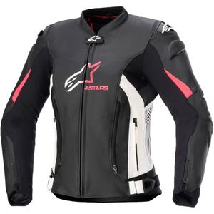 Alpinestars GP PLUS 4 дамско яке за мотоциклетизъм черно, бяло и розово