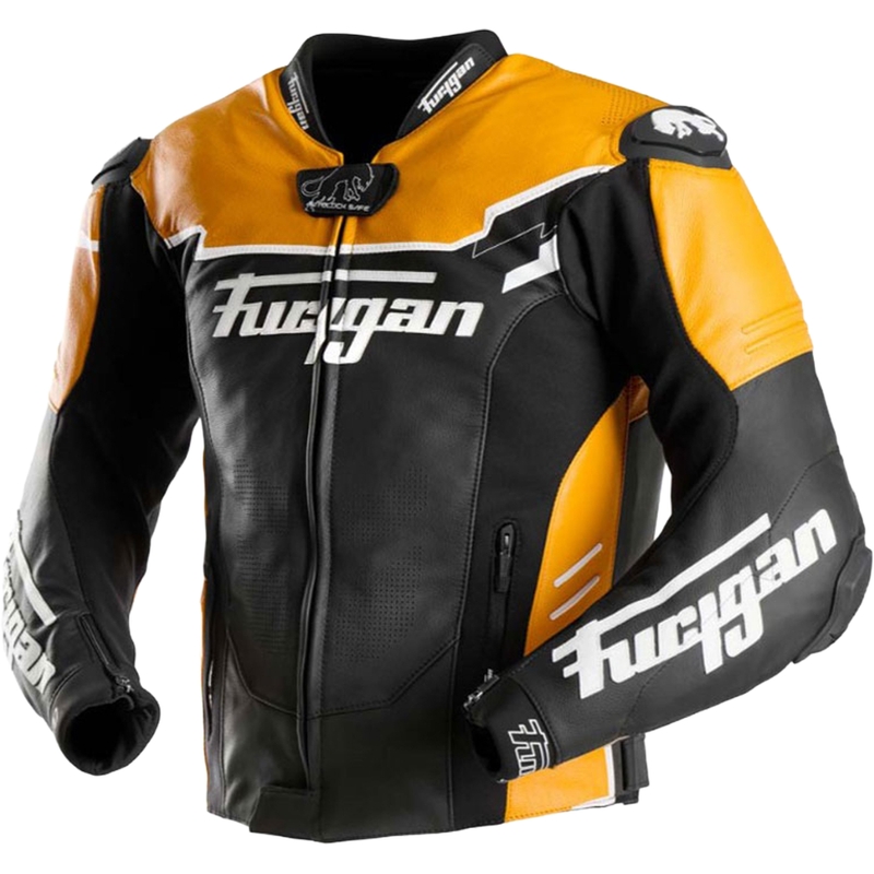 Furygan Signature 55 черно и жълто кожено мотоциклетно яке