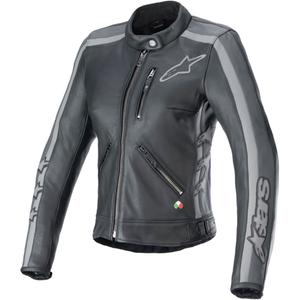 Alpinestars Stella Dyno дамско кожено яке за мотоциклетизъм черно и сиво