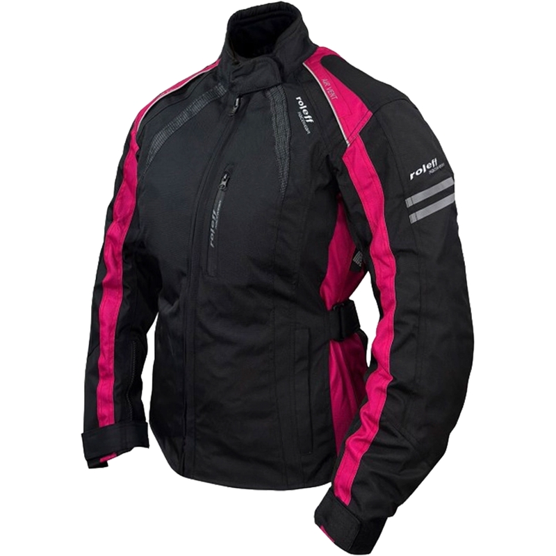 Дамско яке за мотоциклети Roleff Venedig Black and Pink