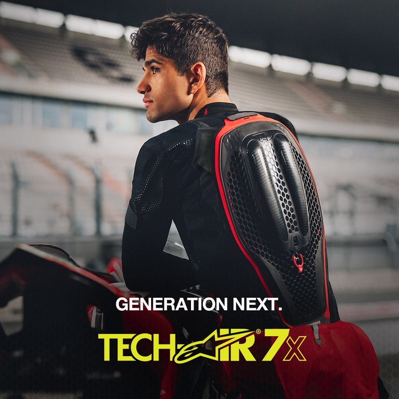 Жилетка с въздушна възглавница Alpinestars TECH-AIR®7X System, черно-червена - II. клас - II. качество