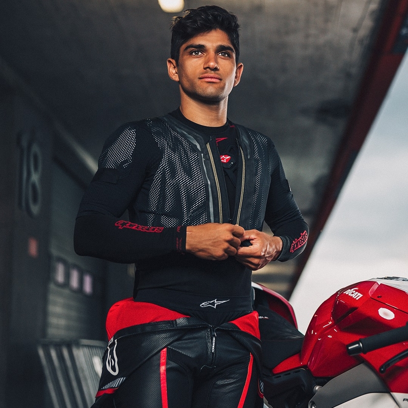 Жилетка с въздушна възглавница Alpinestars TECH-AIR®7X System, черно-червена - II. клас - II. качество
