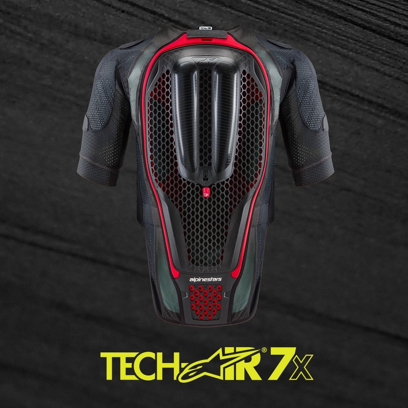 Жилетка с въздушна възглавница Alpinestars TECH-AIR®7X System, черно-червена - II. клас - II. качество