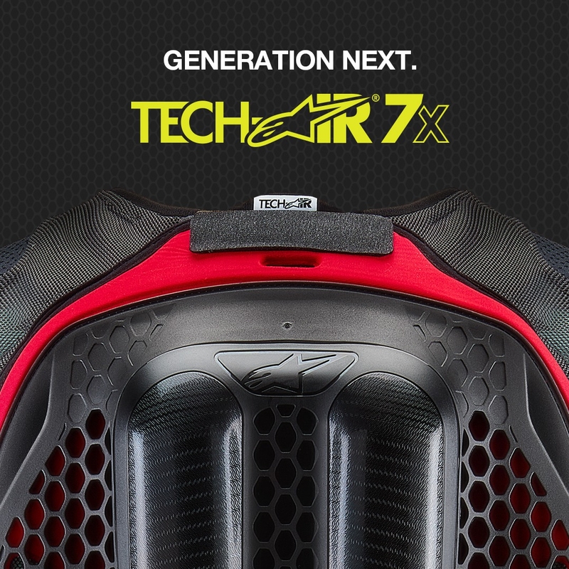 Жилетка с въздушна възглавница Alpinestars TECH-AIR®7X System, черно-червена - II. клас - II. качество