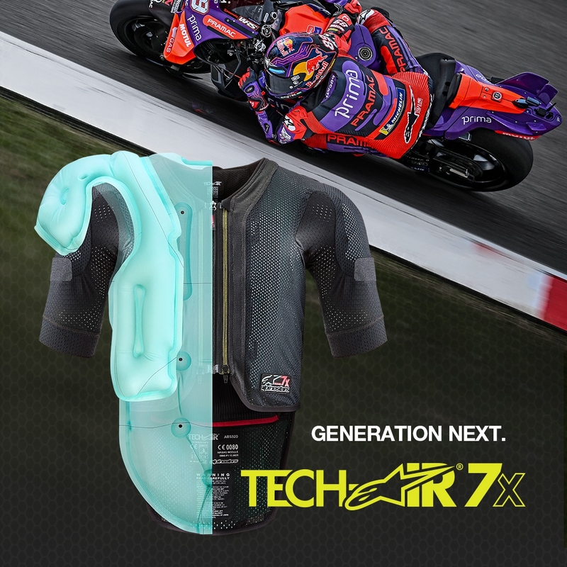 Жилетка с въздушна възглавница Alpinestars TECH-AIR®7X System, черно-червена - II. клас - II. качество