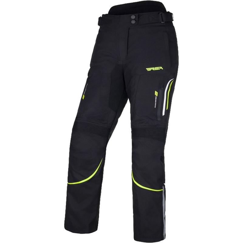Дамски панталони за мотоциклетизъм RSA Wasp Black-White-Fluo Yellow