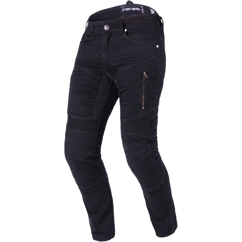 Къси мотоциклетни дънки Street Racer Stretch II CE, черни