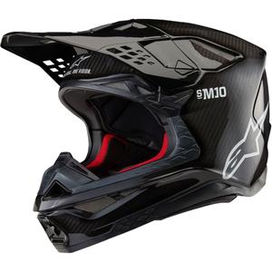 Alpinestars Supertech S-M10 Solid Gloss Carbon Мотокрос каска