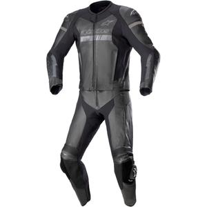 Alpinestars GP Force Chaser TECH-AIR 5 съвместим с черно-черен кожен костюм от две части за мотоциклет