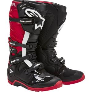 Мотоциклетни ботуши Alpinestars Tech 7 Enduro Drystar Honda, черно-червени