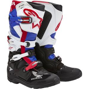 Мотоциклетни ботуши Alpinestars Tech 7 Enduro Drystar Honda, черно-синьо-бяло-червено