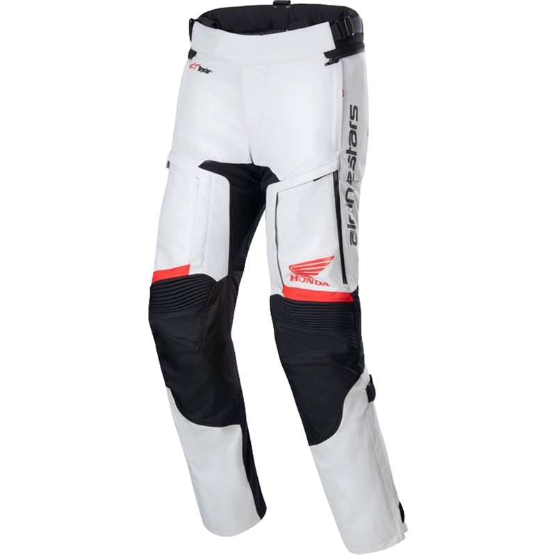 Мотоциклетни панталони Alpinestars Bogota PRO Drystar Honda, светло сиво-червено флуоресцентно-черно