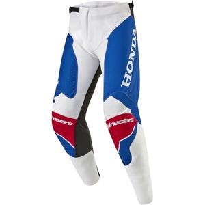 Колекция мотокрос панталони Alpinestars Racer Iconic Honda бяло-синьо-червено-черно