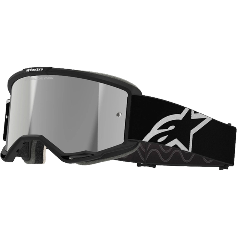 Очила за мотокрос Alpinestars Vision 5 Corp черни с огледални сребърни стъкла