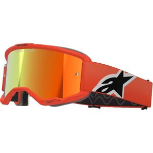 Очила за мотокрос Alpinestars Vision 5 Corp оранжеви с огледални червени лещи
