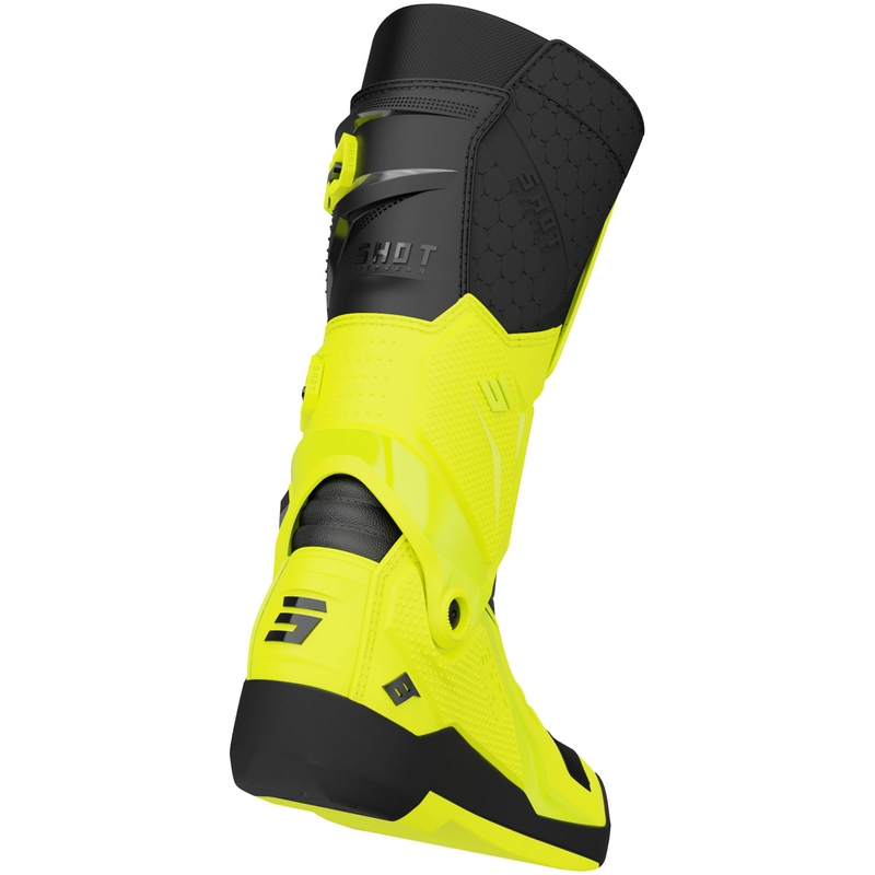 Мотоциклетни ботуши Shot Race 8, флуоресцентно жълти