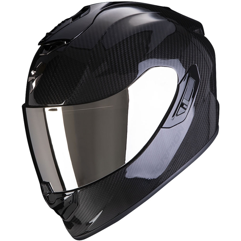 Каска за мотоциклет Scorpion EXO-1400 EVO II CARBON AIR SOLID, пълна с лице, черна, разпродажба
