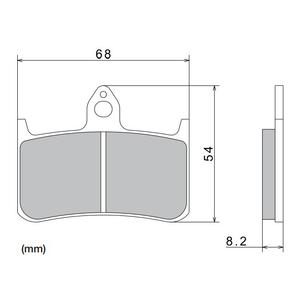 Спирачни накладки NISSIN полуметални 68x54x8.2 мм 2 бр.