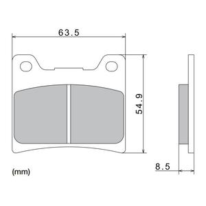 Спирачни накладки NISSIN полуметални 63.5x54.9x8.5 мм 2 бр.