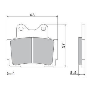 Спирачни накладки NISSIN полуметални, 68x57x8.5 мм 2 бр.