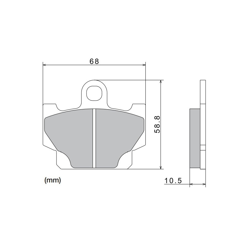 Спирачни накладки NISSIN полуметални 68x58.8x10.5 мм 2 бр.