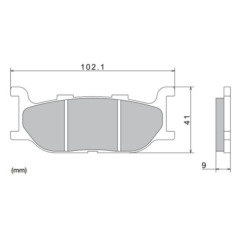 Спирачни накладки NISSIN полуметални 102.1x41x9 мм 2 бр.