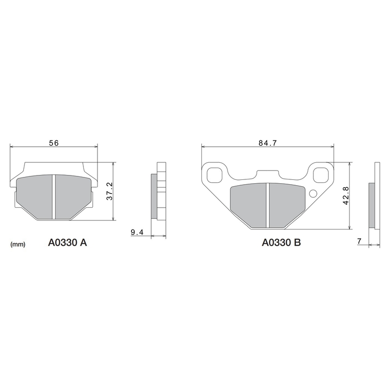 Спирачни накладки NISSIN полуметални M501-389 2 бр.