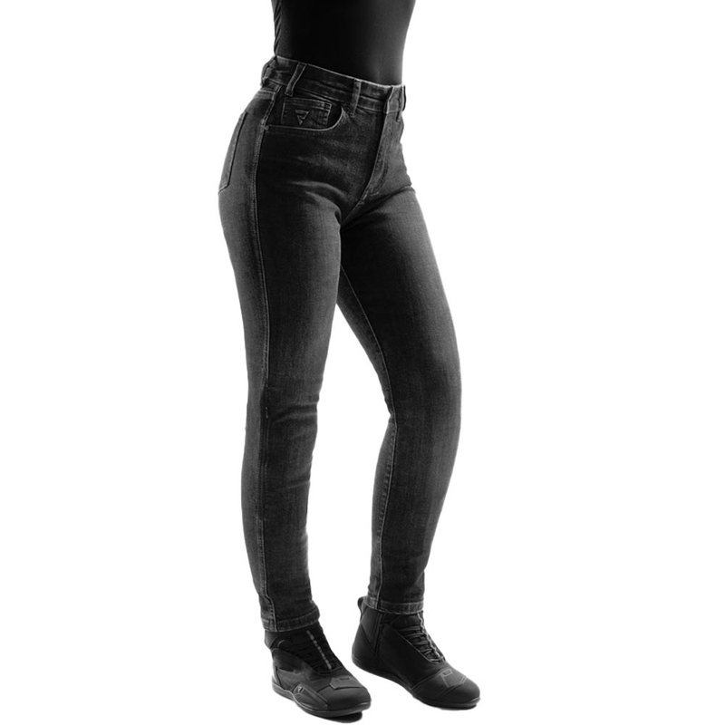 Дамски мотоциклетни дънки Rebelhorn Classic Monolayer, изпрани черни
