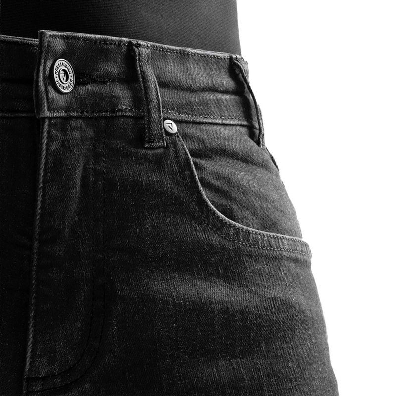 Дамски мотоциклетни дънки Rebelhorn Classic Monolayer, изпрани черни